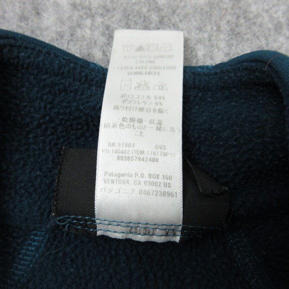 Patagonia Capilene Pullover Women XS 4 Expedition Polartec Zip Neck‎ Jacket Blue - Picture 14 of 15
